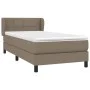 Box spring bed with taupe gray fabric mattress 90x190 cm by , Beds and slatted bases - Ref: Foro24-3126209, Price: 324,64 €, ...