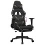 Silla gaming con reposapiés cuero sintético negro camuflaje en Sillas gaming | Comprar online en Foro24