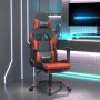 Silla gaming con reposapiés cuero sintético negro rojo en Sillas gaming | Comprar online en Foro24