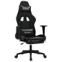 Silla gaming con reposapiés cuero sintético negro en Sillas gaming | Comprar online en Foro24