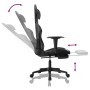 Silla gaming con reposapiés cuero sintético negro en Sillas gaming | Comprar online en Foro24