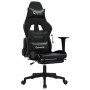 Silla gaming con reposapiés cuero sintético negro en Sillas gaming | Comprar online en Foro24