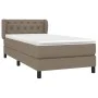 Box spring bed with taupe gray fabric mattress 80x200 cm by , Beds and slatted bases - Ref: Foro24-3126441, Price: 305,83 €, ...