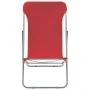 Folding beach chairs, 2 units, steel and red Oxford fabric by vidaXL, Garden chairs - Ref: Foro24-44360, Price: 72,76 €, Disc...