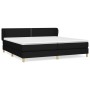 Cama box spring con colchón tela negro 200x200 cm de , Camas y somieres - Ref: Foro24-3126751, Precio: 584,24 €, Descuento: %