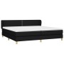 Cama box spring con colchón tela negro 200x200 cm de , Camas y somieres - Ref: Foro24-3126751, Precio: 584,24 €, Descuento: %