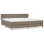 Box spring bed with taupe gray fabric mattress 200x200 cm by , Beds and slatted bases - Ref: Foro24-3126753, Price: 613,89 €,...