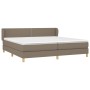 Box spring bed with taupe gray fabric mattress 200x200 cm by , Beds and slatted bases - Ref: Foro24-3126753, Price: 626,78 €,...