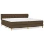 Cama box spring con colchón tela marrón oscuro 200x200 cm de , Camas y somieres - Ref: Foro24-3127072, Precio: 628,86 €, Desc...