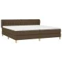 Cama box spring con colchón tela marrón oscuro 200x200 cm de , Camas y somieres - Ref: Foro24-3127072, Precio: 628,86 €, Desc...