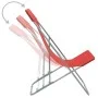 Klappbare Strandkörbe 2 Einheiten Stahl und roter Oxford-Stoff von vidaXL, Gartenstühle - Ref: Foro24-44360, Preis: 72,78 €, ...
