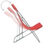 Klappbare Strandkörbe 2 Einheiten Stahl und roter Oxford-Stoff von vidaXL, Gartenstühle - Ref: Foro24-44360, Preis: 74,03 €, ...