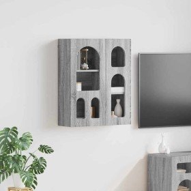 Mueble colgante con estante Gris Sonoma 59 x 20 x 71.5 cm en Armarios y almacenamiento | Comprar online en Foro24