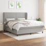 Boxspringbett mit hellgrauer Stoffmatratze 160x200 cm von , Betten und Lattenroste - Ref: Foro24-3127893, Preis: 551,69 €, Ra...