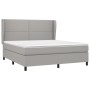 Boxspringbett mit hellgrauer Stoffmatratze 160x200 cm von , Betten und Lattenroste - Ref: Foro24-3127893, Preis: 551,69 €, Ra...