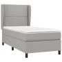 Box spring bed with light gray fabric mattress 90x200 cm by , Beds and slatted bases - Ref: Foro24-3127853, Price: 328,36 €, ...