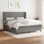 Cama box spring con colchón tela gris oscuro 180x200 cm de , Camas y somieres - Ref: Foro24-3127902, Precio: 620,26 €, Descue...