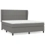 Box spring bed with dark gray fabric mattress 180x200 cm by , Beds and slatted bases - Ref: Foro24-3127902, Price: 606,32 €, ...