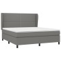 Box spring bed with dark gray fabric mattress 180x200 cm by , Beds and slatted bases - Ref: Foro24-3127902, Price: 620,26 €, ...