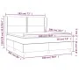 Box spring bed with dark gray fabric mattress 180x200 cm by , Beds and slatted bases - Ref: Foro24-3127902, Price: 606,32 €, ...