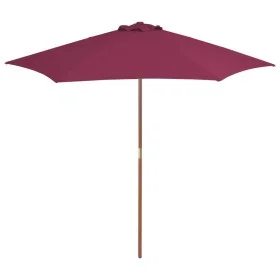 Garden umbrella with wooden pole 270 cm burgundy by vidaXL, Umbrellas - Ref: Foro24-44517, Price: 55,97 €, Discount: %