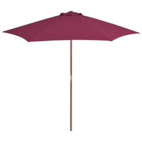 Gartenschirm mit Holzstange 270 cm Burgunderrot von vidaXL, Sonnenschirme - Ref: Foro24-44517, Preis: 56,92 €, Rabatt: %