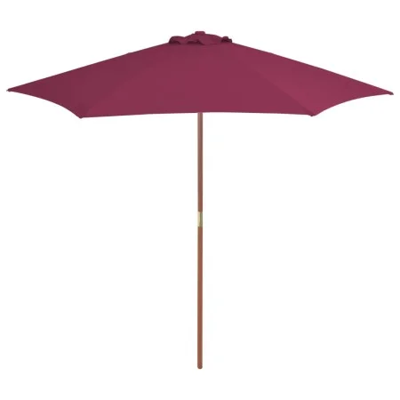 Sombrilla de jardín con palo de madera 270 cm burdeos de vidaXL, Sombrillas - Ref: Foro24-44517, Precio: 55,97 €, Descuento: %