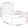 Box spring bed with cream fabric mattress 80x200 cm by , Beds and slatted bases - Ref: Foro24-3128162, Price: 347,69 €, Disco...