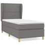 Cama box spring con colchón tela gris oscuro 90x190 cm de , Camas y somieres - Ref: Foro24-3128406, Precio: 318,13 €, Descuen...