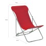 Klappbare Strandkörbe 2 Einheiten Stahl und roter Oxford-Stoff von vidaXL, Gartenstühle - Ref: Foro24-44360, Preis: 74,03 €, ...