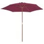 Sombrilla de jardín con palo de madera 270 cm burdeos de vidaXL, Sombrillas - Ref: Foro24-44517, Precio: 55,97 €, Descuento: %