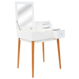 Tocador con espejo de MDF 60x50x86 cm de vidaXL, Tocadores para dormitorios - Ref: Foro24-245752, Precio: 137,65 €, Descuento: %