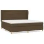 Box spring bed with dark brown fabric mattress 200x200 cm by , Beds and slatted bases - Ref: Foro24-3128632, Price: 671,66 €,...