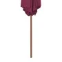 Sombrilla de jardín con palo de madera 270 cm burdeos de vidaXL, Sombrillas - Ref: Foro24-44517, Precio: 55,97 €, Descuento: %