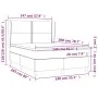 Box spring bed with light gray velvet mattress 140x200 cm by , Beds and slatted bases - Ref: Foro24-3129153, Price: 482,72 €,...