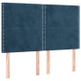Box spring bed with dark blue velvet mattress 140x190 cm by , Beds and slatted bases - Ref: Foro24-3129151, Price: 498,31 €, ...