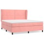 Cama box spring con colchón terciopelo rosa 160x200 cm de , Camas y somieres - Ref: Foro24-3129164, Precio: 559,12 €, Descuen...