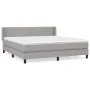 Box spring bed with light gray fabric mattress 160x200 cm by , Beds and slatted bases - Ref: Foro24-3129641, Price: 486,57 €,...