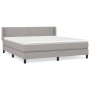 Boxspringbett mit hellgrauer Stoffmatratze 160x200 cm von , Betten und Lattenroste - Ref: Foro24-3129641, Preis: 489,32 €, Ra...