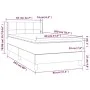 Box spring bed with taupe gray fabric mattress 80x200 cm by , Beds and slatted bases - Ref: Foro24-3129669, Price: 312,19 €, ...