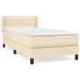 Box spring bed with cream fabric mattress 80x200 cm by , Beds and slatted bases - Ref: Foro24-3129750, Price: 298,10 €, Disco...