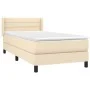 Box spring bed with cream fabric mattress 80x200 cm by , Beds and slatted bases - Ref: Foro24-3129750, Price: 298,10 €, Disco...