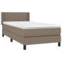 Cama box spring con colchón tela gris taupe 90x190 cm de , Camas y somieres - Ref: Foro24-3129837, Precio: 327,29 €, Descuent...