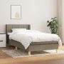 Box spring bed with taupe gray fabric mattress 90x190 cm by , Beds and slatted bases - Ref: Foro24-3130237, Price: 320,44 €, ...