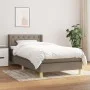 Box spring bed with taupe gray fabric mattress 80x200 cm by , Beds and slatted bases - Ref: Foro24-3130469, Price: 309,54 €, ...