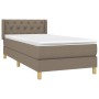 Box spring bed with taupe gray fabric mattress 80x200 cm by , Beds and slatted bases - Ref: Foro24-3130469, Price: 309,08 €, ...