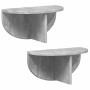 Estante de pared 2 pcs Gris Concreto 38 x 19 x 19 cm en Estantes y estanterías | Comprar online en Foro24