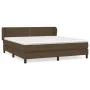 Box spring bed with dark brown fabric mattress 180x200 cm by , Beds and slatted bases - Ref: Foro24-3126184, Price: 535,79 €,...