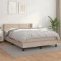 Cama box spring con colchón cuero sintético capuchino 140x200cm de , Camas y somieres - Ref: Foro24-3130726, Precio: 433,98 €...