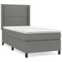 Box spring bed with dark gray fabric mattress 90x200 cm by , Beds and slatted bases - Ref: Foro24-3131322, Price: 348,33 €, D...